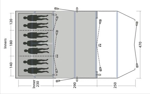 Outwell Wood Lake 7ATC Air Tent 2 Outwell Wood Lake 7ATC Air Tent - Image 2