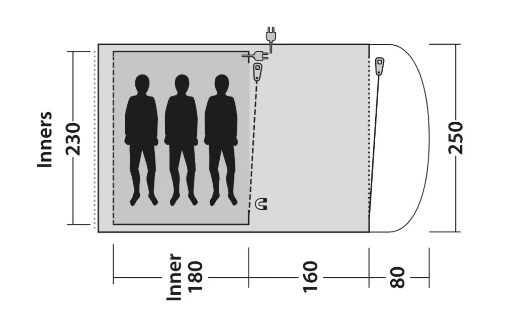 Outwell Oakwood 3 Tent 2 Outwell Oakwood 3 Tent - Image 2