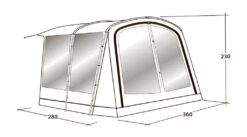 Outwell Universal Awning Size 4 -Wild Trek Gear 111293 universal awning size 4 drawing perspective2