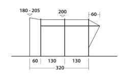 Easy Camp Wimberly Drive Away Awning -Wild Trek Gear dimensions diagram