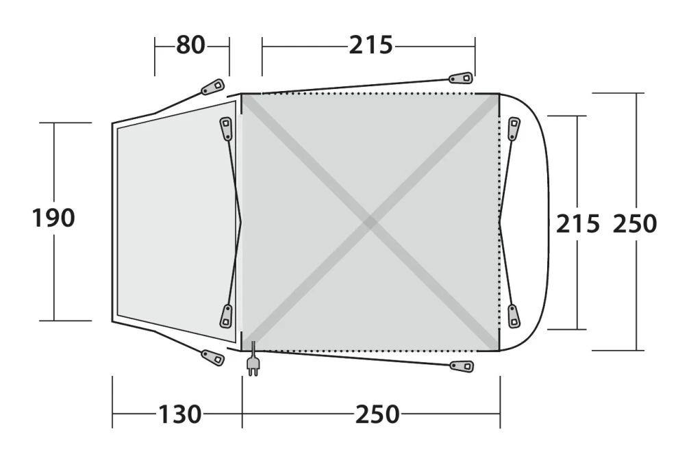 Outwell Linnburg Air Rear Drive Away Awning 2 Outwell Linnburg Air Rear Drive Away Awning - Image 2