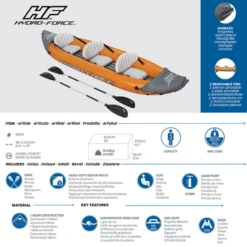 Bestway Hydro-force Lite-Rapid X3 Kayak 13 Bestway Hydro-force Lite-Rapid X3 Kayak -Wild Trek Gear lite rapid x3 kayak3