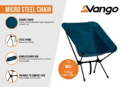 Vango Micro Steel Chair Standard -Wild Trek Gear micro steel infographic low res