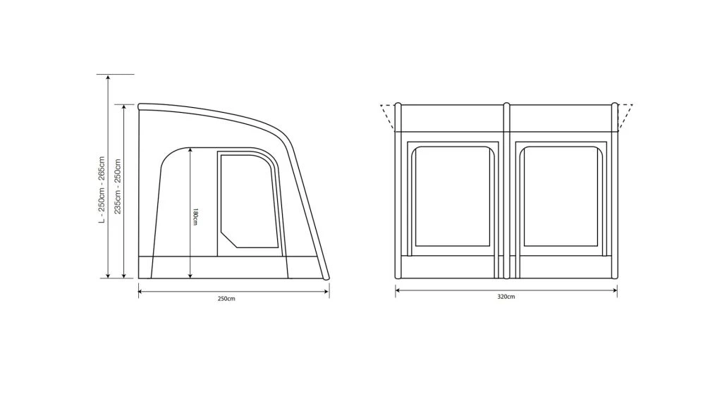 Outdoor Revolution Sportlite Caravan/Motorhome Air 320L Awning 15 Outdoor Revolution Sportlite Caravan/Motorhome Air 320L Awning - Image 15