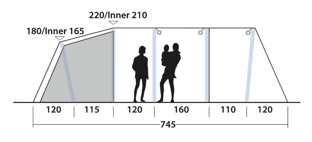 Outwell Knightdale 8PA Air Tent Package 5 Outwell Knightdale 8PA Air Tent Package - Image 5
