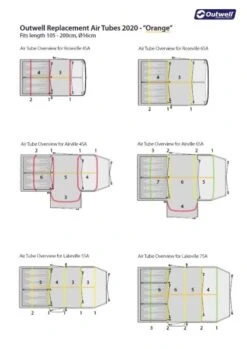 Outwell Air Repair Tube Orange 105cm - 200cm 11 Outwell Air Repair Tube Orange 105cm - 200cm -Wild Trek Gear outwell tube kit orange