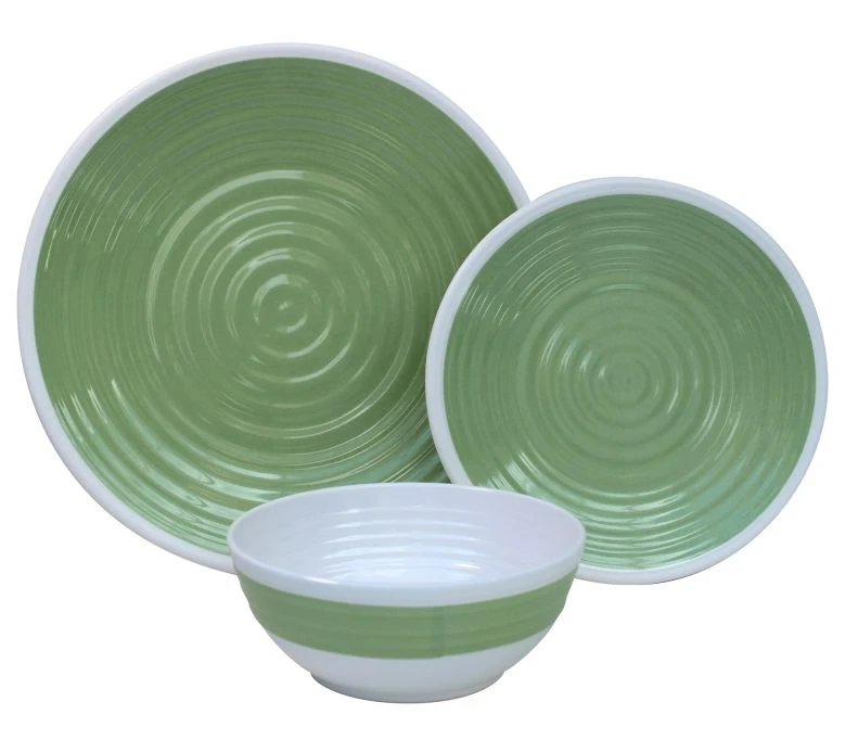 Outdoor Revolution Premium 12pc Melamine Plate And Bowl Set Pastel Lime 1 Outdoor Revolution Premium 12pc Melamine Plate And Bowl Set Pastel Lime